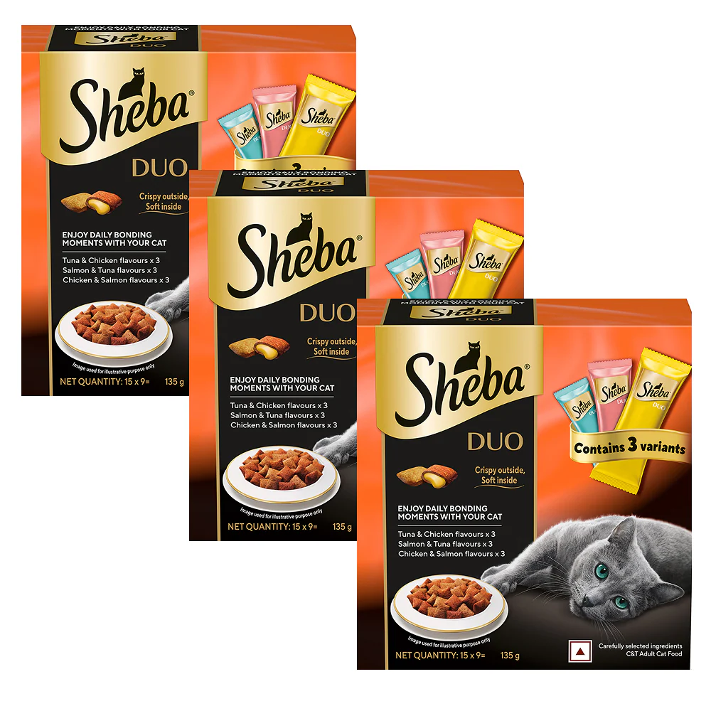 Sheba Duo Tuna & Chicken, Salmon & Tuna, Chicken & Salmon Crunchy Adult Cat Treats - Image 18
