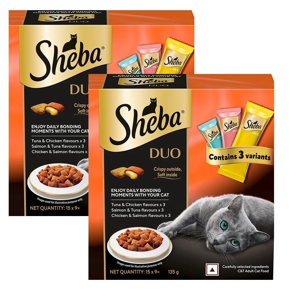 Sheba Duo Tuna & Chicken, Salmon & Tuna, Chicken & Salmon Crunchy Adult Cat Treats - Image 19