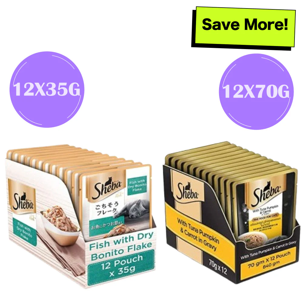 Sheba Fish with Dry Bonito Flake and Tuna Pumpkin & Carrot In Gravy Rich Premium Adult Fine Cat Wet Food Combo - Image 19