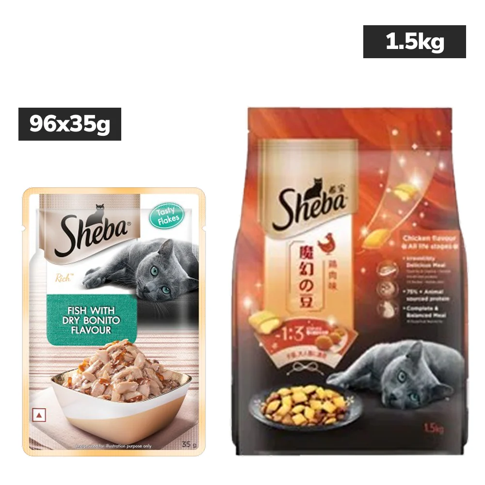 Sheba Fish with Dry Bonito Flake Premium Cat Wet Food - Image 19
