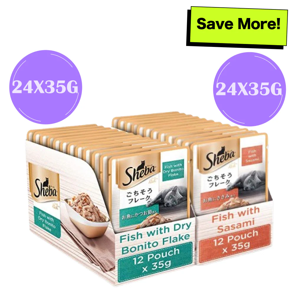 Sheba Fish with Sasami & Fish with Dry Bonito Flake Cat Wet Food Combo - Image 11