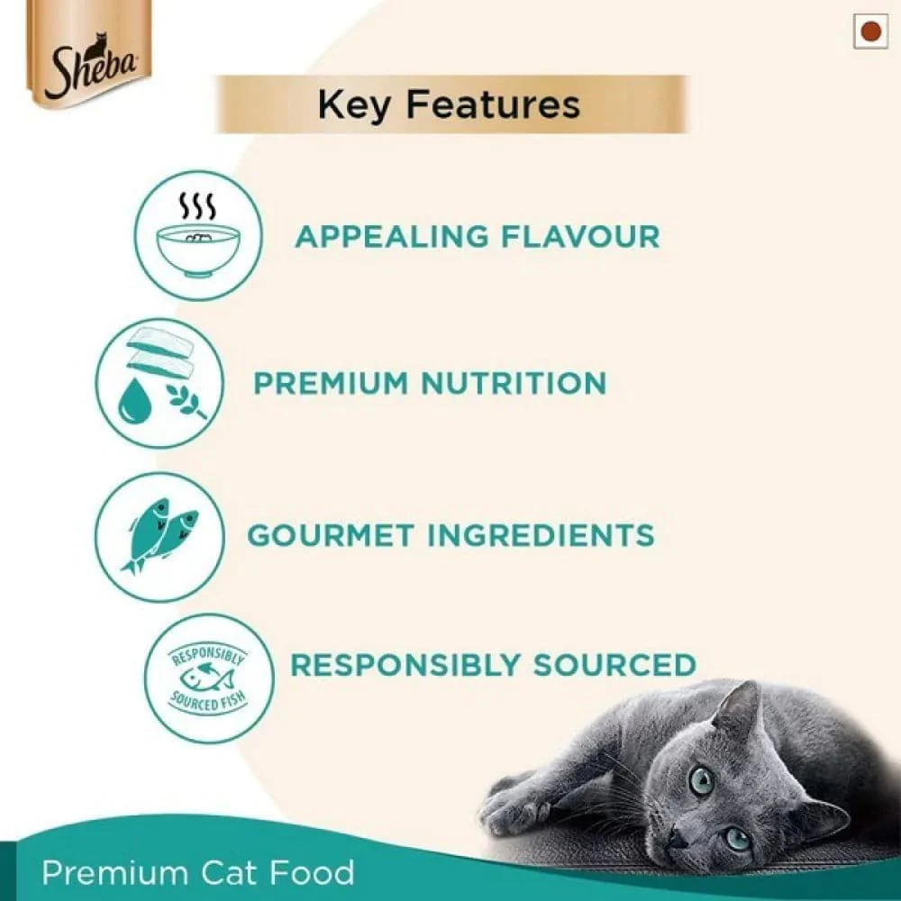 Sheba Fish with Sasami & Fish with Dry Bonito Flake Cat Wet Food Combo - Image 3
