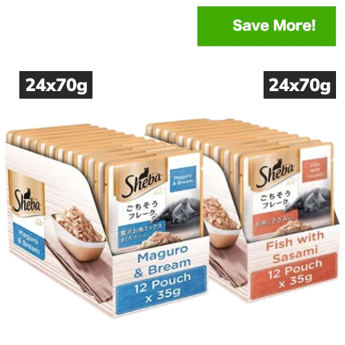Sheba Maguro & Bream Fish Mix and Fish with Sasami Premium Cat Wet Food Combo - Image 14