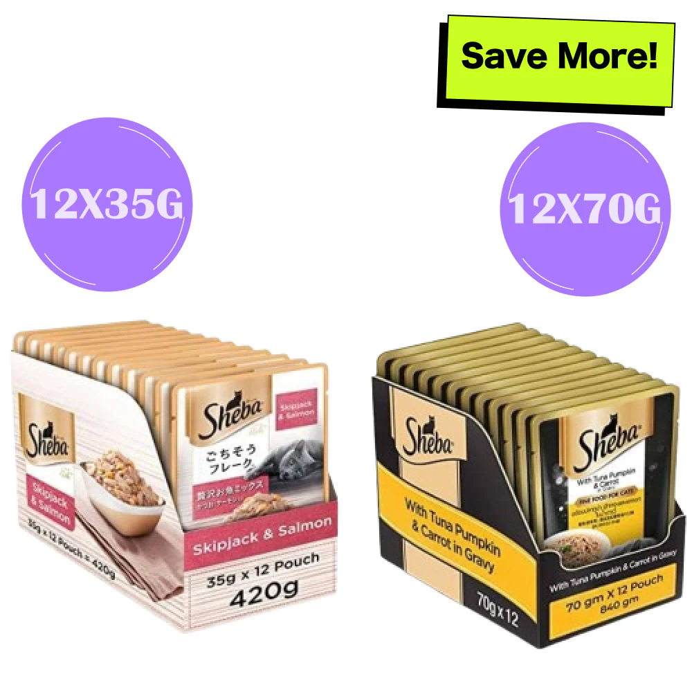 Sheba Skipjack & Salmon and Tuna Pumpkin & Carrot In Gravy Rich Premium Adult Fine Cat Wet Food Combo - Image 18