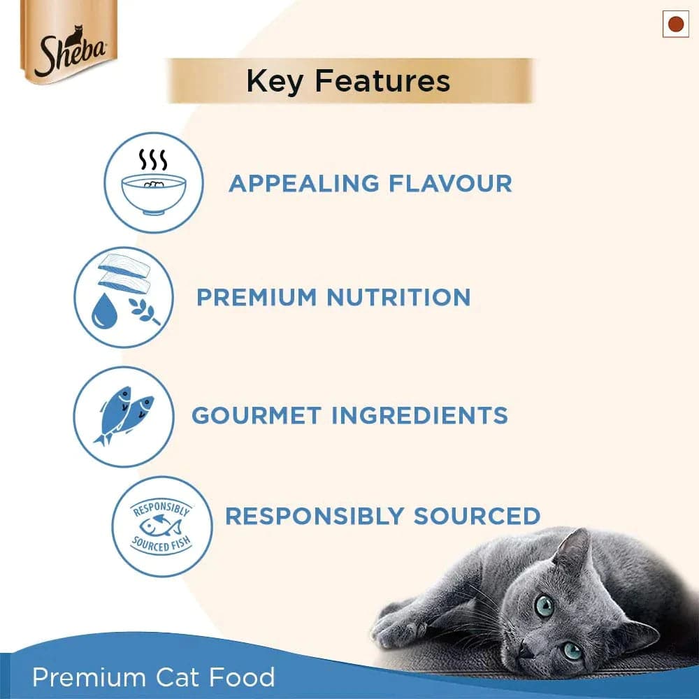 Sheba Skipjack Salmon Fish and Maguro Bream Fish Premium Cat Wet Food Combo - Image 10