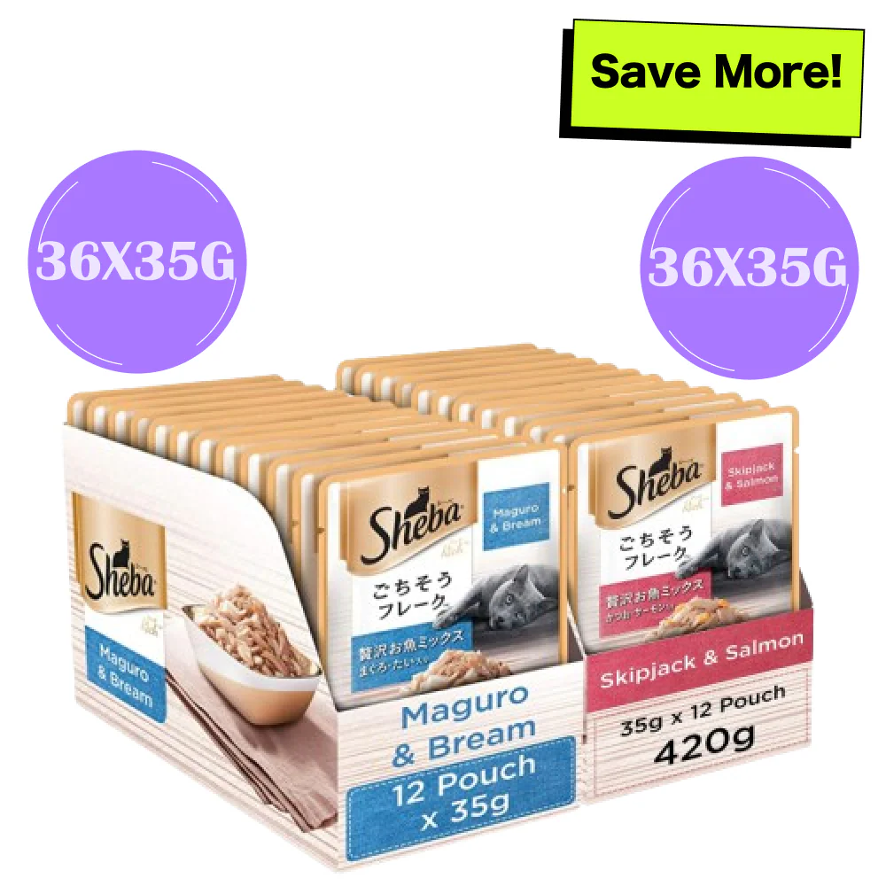 Sheba Skipjack Salmon Fish and Maguro Bream Fish Premium Cat Wet Food Combo - Image 14