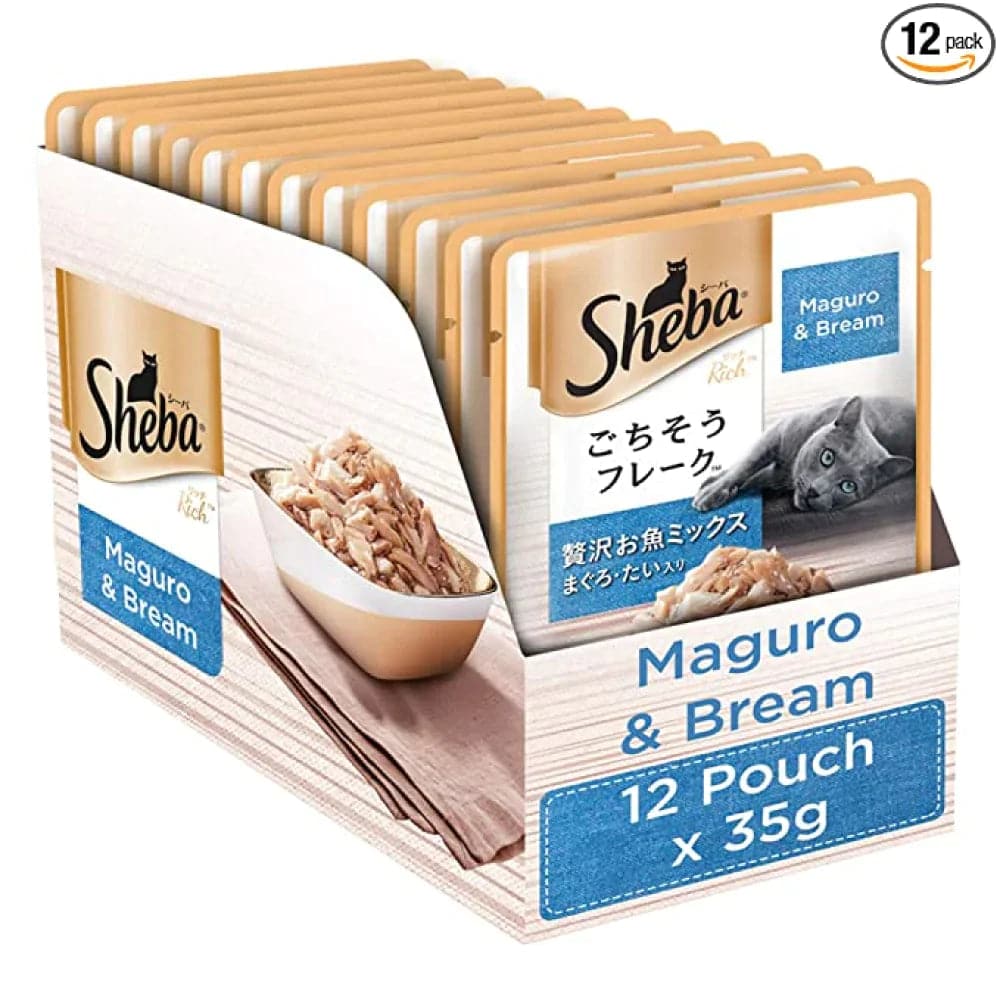 Sheba Skipjack Salmon Fish and Maguro Bream Fish Premium Cat Wet Food Combo - Image 3
