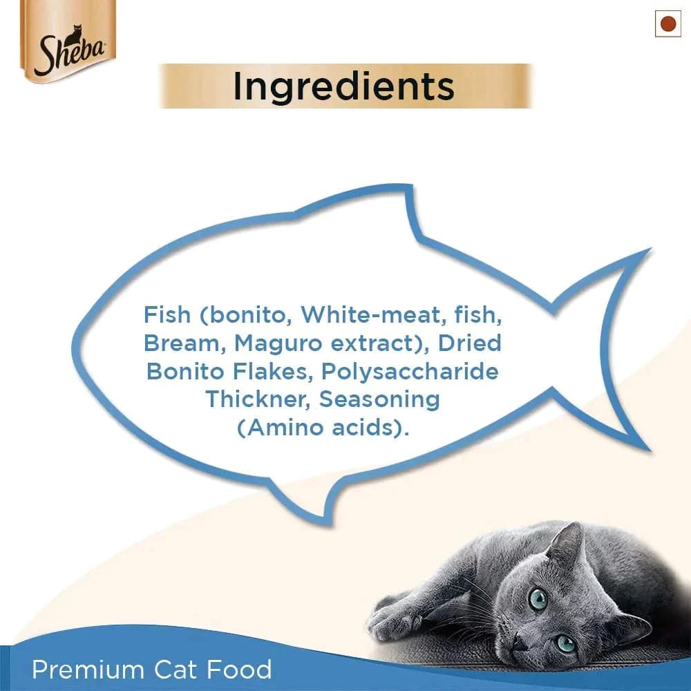Sheba Skipjack Salmon Fish and Maguro Bream Fish Premium Cat Wet Food Combo - Image 8