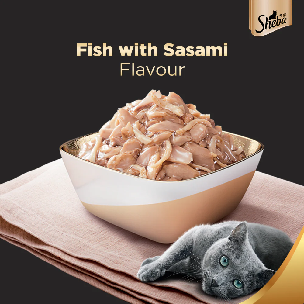Sheba Skipjack & Salmon Fish, Maguro & Bream and Fish with Sasami Flake Premium Cat Wet Food Combo - Image 11