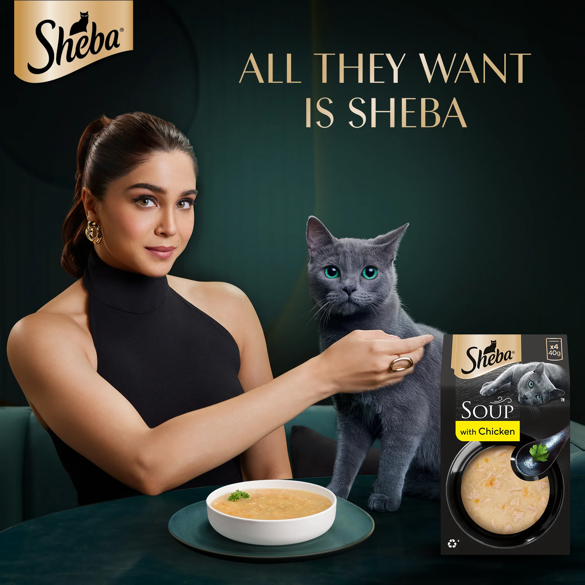 Sheba Soup with Chicken Adult Cat Wet Food - Image 2
