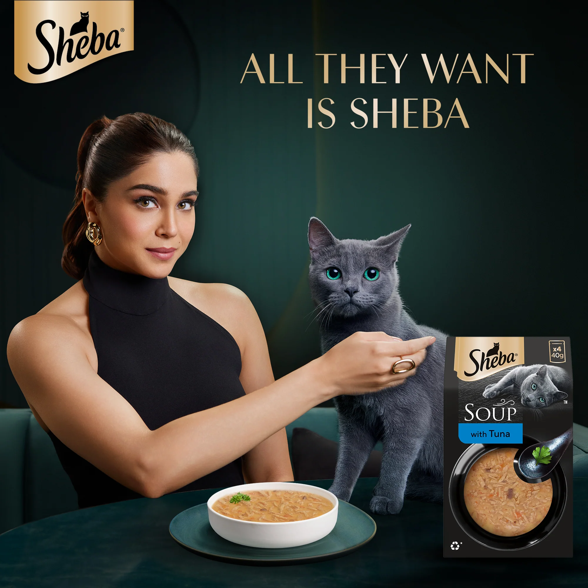 Sheba Soup with Tuna Adult Cat Wet Food - Image 2