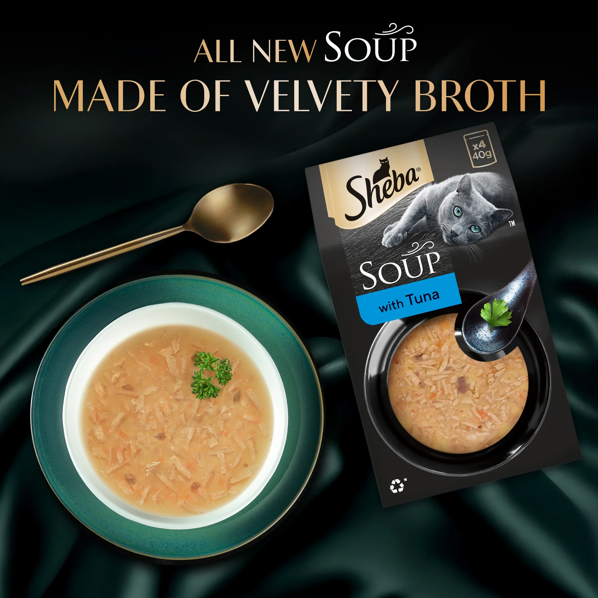 Sheba Soup with Tuna Adult Cat Wet Food - Image 3