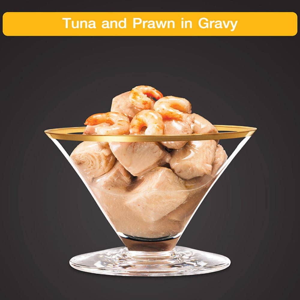 Sheba Tuna Fillet & Whole Prawns in Gravy Premium Cat Wet Food and Chicken Flavour Irresistible All Life Stage Cat Dry Food Combo - Image 5
