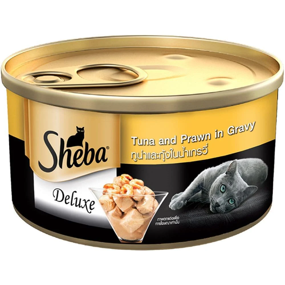 Sheba Tuna Fillet & Whole Prawns in Gravy Premium Cat Wet Food - Image 22