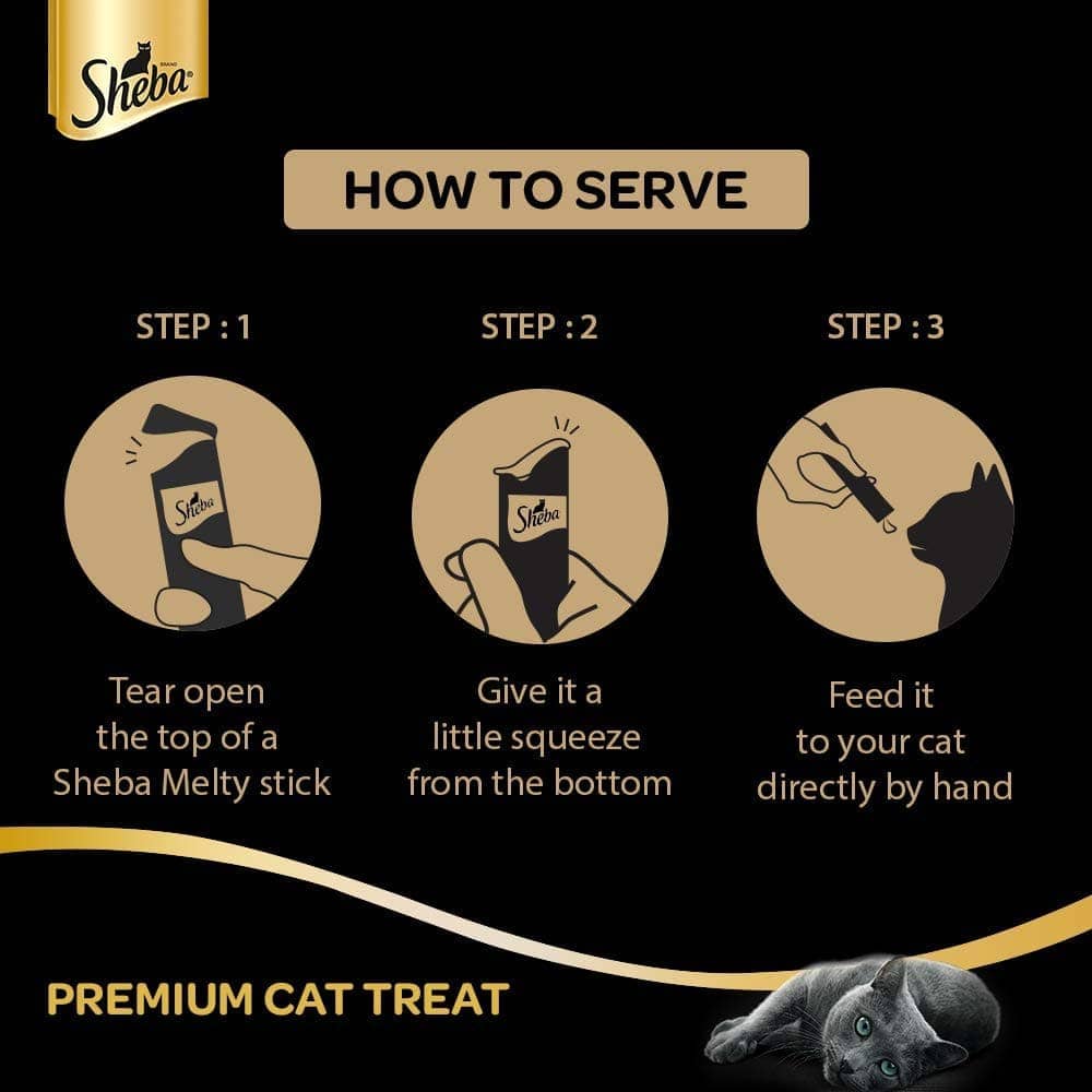 Sheba Tuna Flavor and Tuna & Prawn Maguro and Sheba Chicken & Chicken Whitefish Sasami Melty Premium Treats for Cats Combo - Image 15