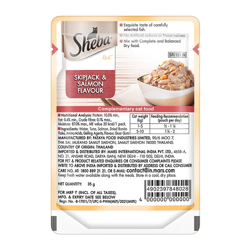 Sheba Tuna Flavor and Tuna & Prawn Maguro Selection Melty Premium Treat and Skipjack & Salmon Fish Mix Cat Wet Food Combo - Image 12