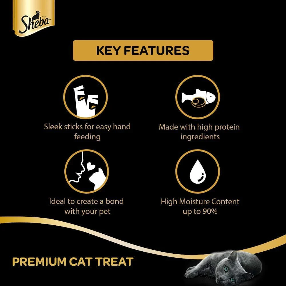 Sheba Tuna Flavor and Tuna & Prawn Maguro Selection Melty Premium Treat and Skipjack & Salmon Fish Mix Cat Wet Food Combo - Image 5