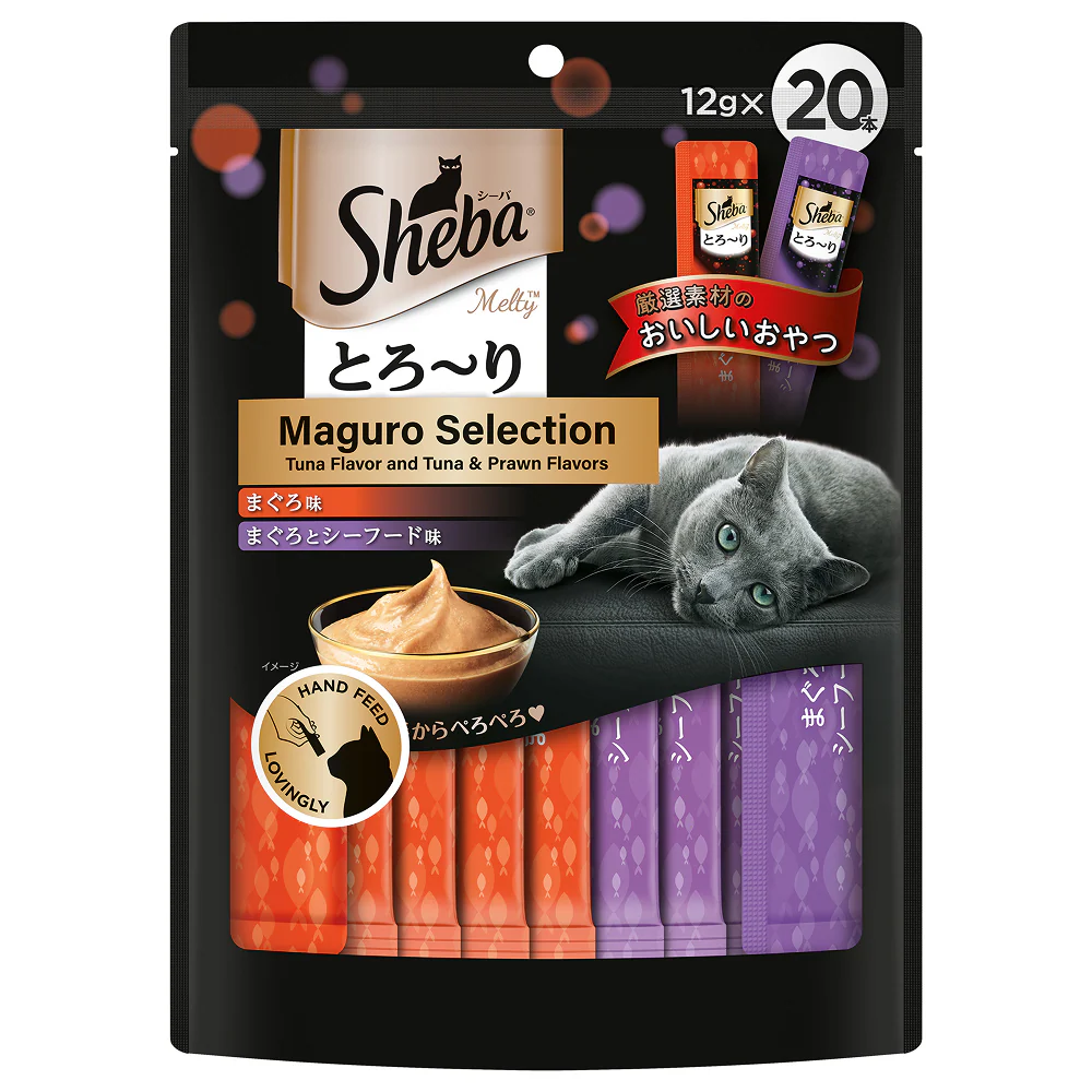 Sheba Tuna Flavor and Tuna & Prawn Maguro Selection Melty Premium Cat Treats - Image 20