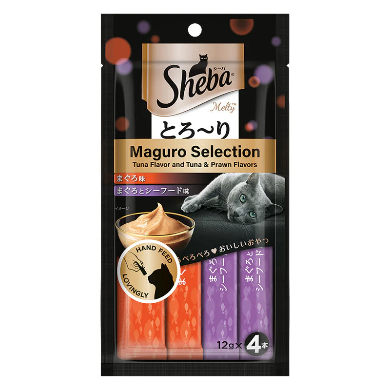 Sheba Tuna Flavor and Tuna & Prawn Maguro Selection Melty Premium Cat Treats - Image 2