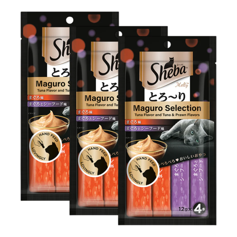 Sheba Tuna Flavor and Tuna & Prawn Maguro Selection Melty Premium Cat Treats - Image 4