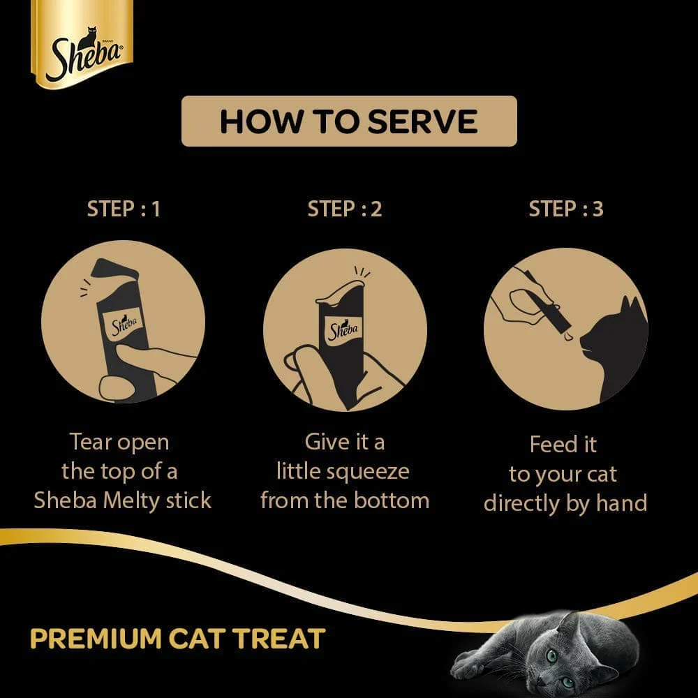 Sheba Tuna Flavor and Tuna & Prawn Maguro Selection Melty Premium Cat Treats - Image 2
