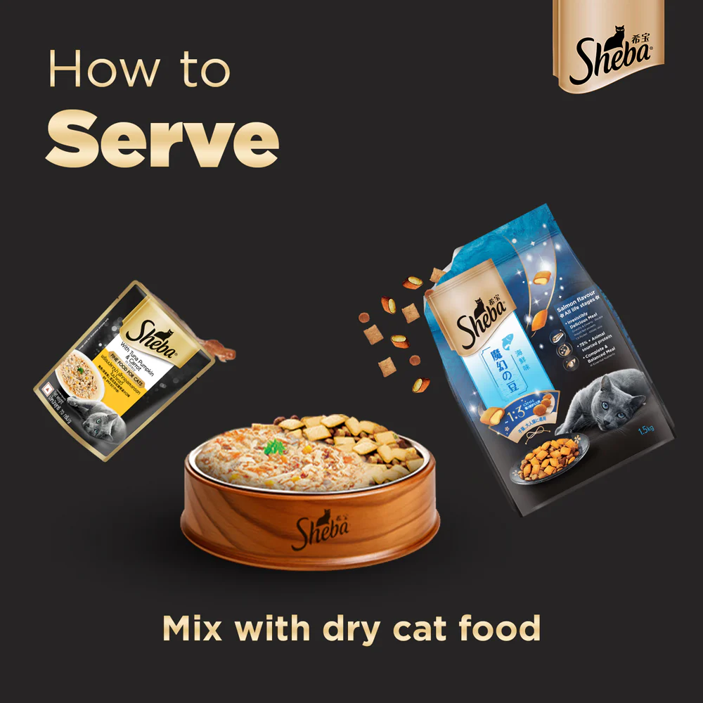 Sheba Tuna Pumpkin & Carrot In Gravy and Chicken With Tuna In Gravy Rich Premium Adult  Fine Cat Wet Food Combo - Image 11