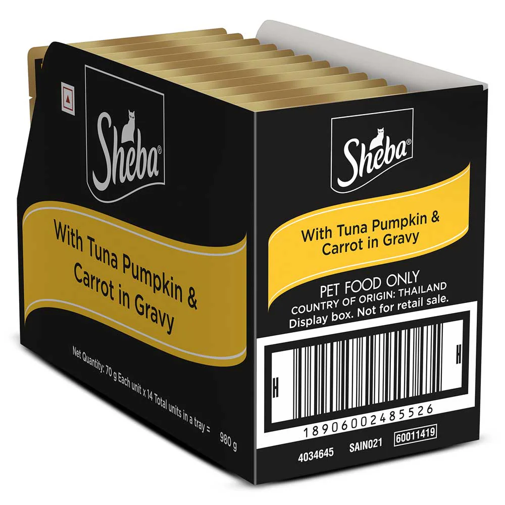 Sheba Tuna Pumpkin & Carrot In Gravy Rich Premium Adult Fine Cat Wet Food - Image 16