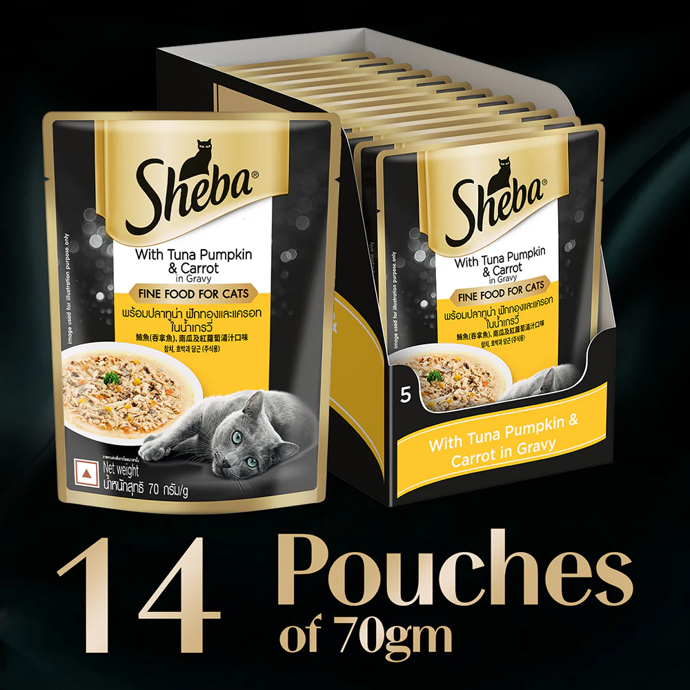 Sheba Tuna Pumpkin & Carrot In Gravy Rich Premium Adult Fine Cat Wet Food - Image 17