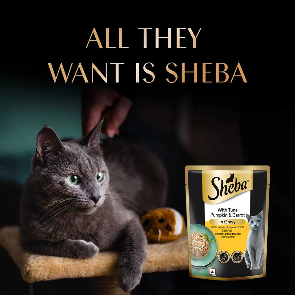 Sheba Tuna Pumpkin & Carrot In Gravy Rich Premium Adult Fine Cat Wet Food - Image 8