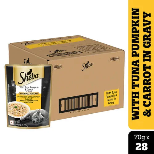 Sheba Tuna Pumpkin & Carrot In Gravy Rich Premium Adult Fine Cat Wet Food - Image 5