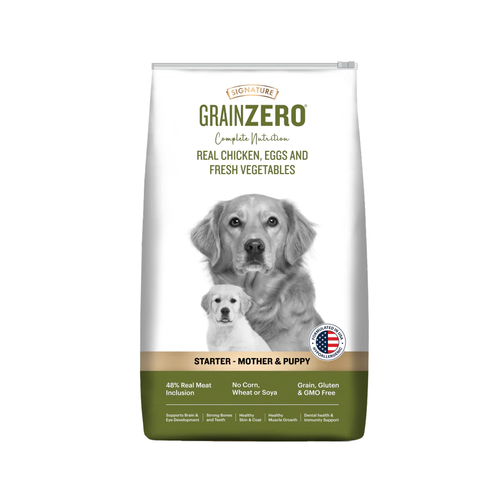 Signature Grain Zero Real Chicken, Egg and Vegetables Mother and Puppy Starter Dog Dry Food - Image 14