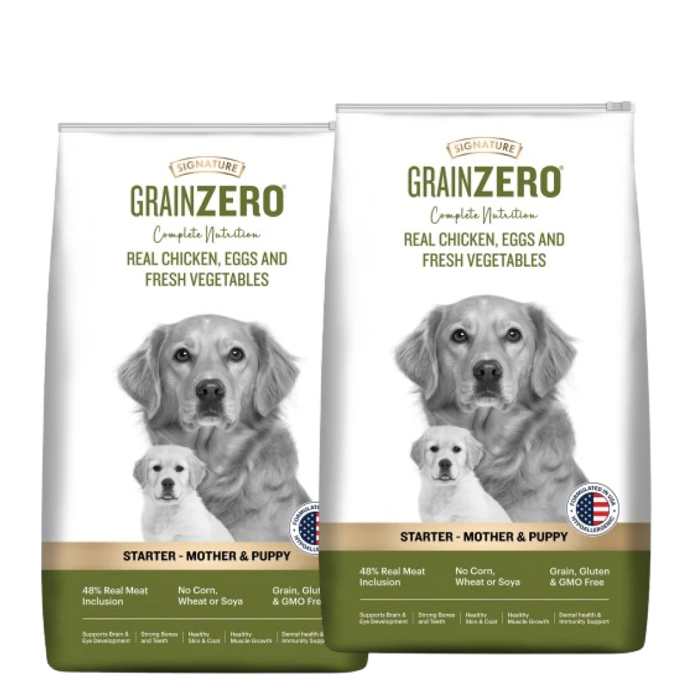 Signature Grain Zero Real Chicken, Egg and Vegetables Mother and Puppy Starter Dog Dry Food - Image 16