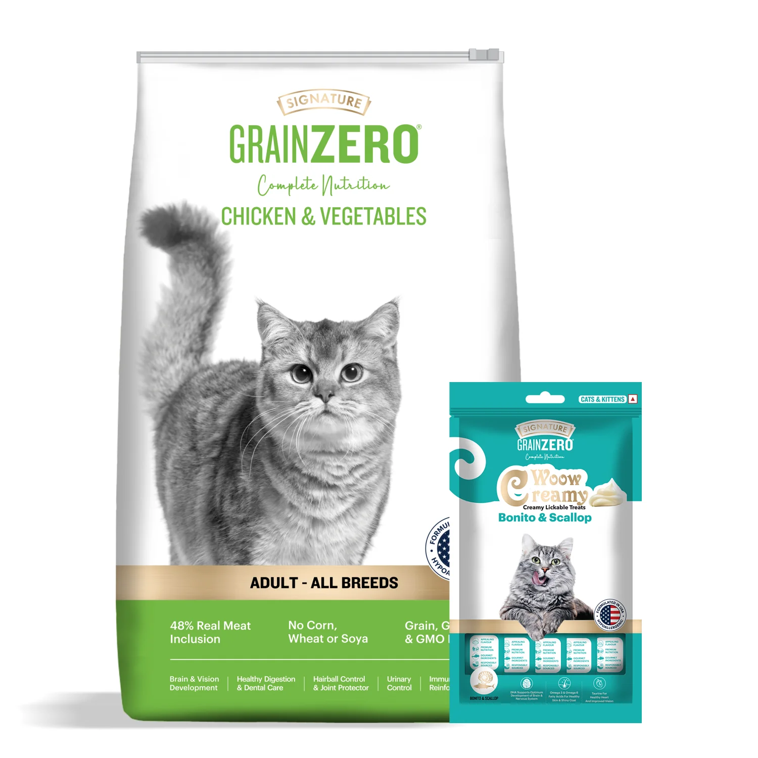 Signature Grain Zero Chicken & Vegetable Adult All Breed Adult Cat Dry Food - Image 8