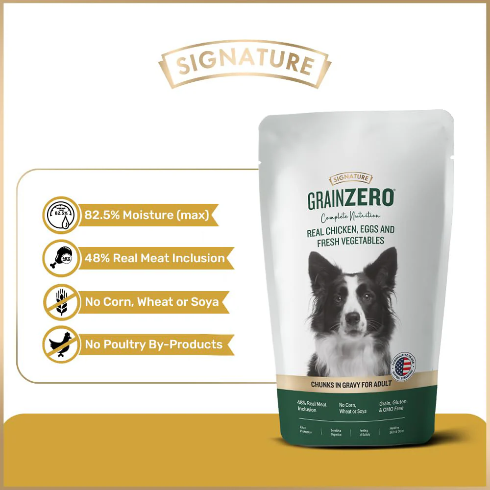 Signature Grain Zero Chicken Chunks Gravy Adult Dog Wet Food - Image 4