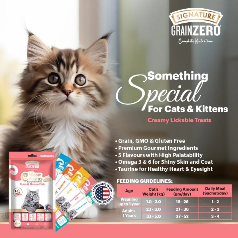 Signature Grain Zero Crab and Chicken & Liver Lickable Creamy Cat Treats Combo - Image 5