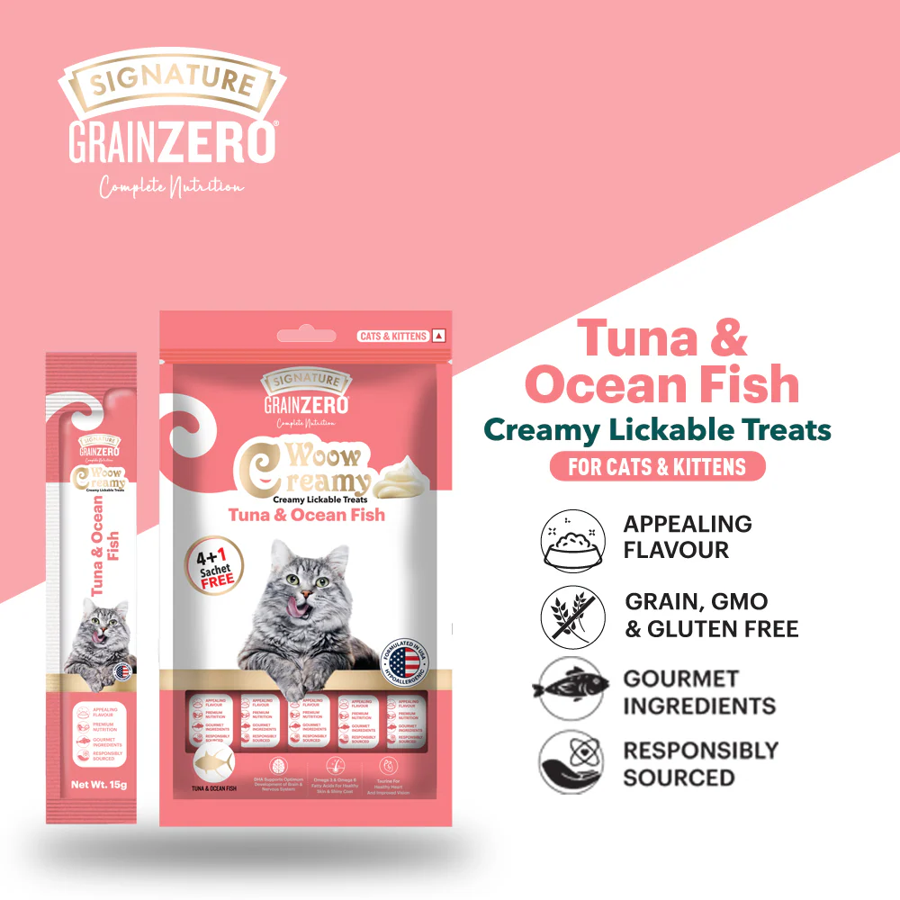 Signature Grain Zero Crab and Tuna and Ocean Fish Lickable Creamy Cat Treats Combo - Image 9