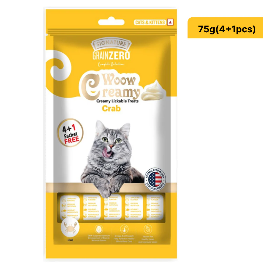 Signature Grain Zero Crab, Salmon, Chicken and Liver Lickable Creamy Cat Treats Combo - Image 8