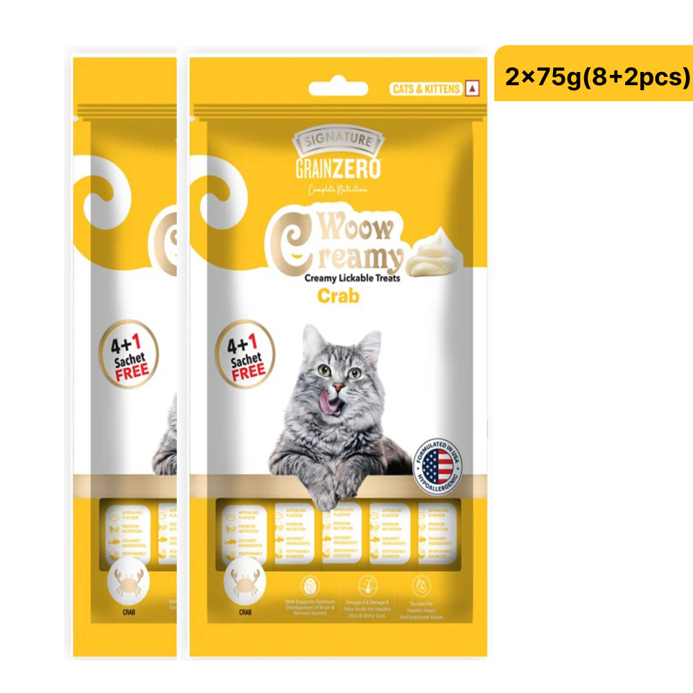 Signature Grain Zero Crab Lickable Creamy Cat Treats - Image 2