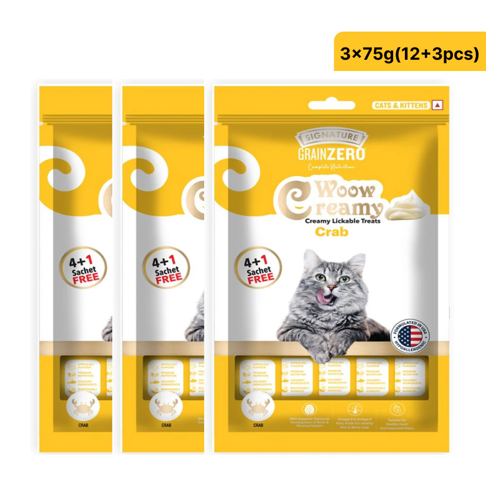 Signature Grain Zero Crab Lickable Creamy Cat Treats - Image 3