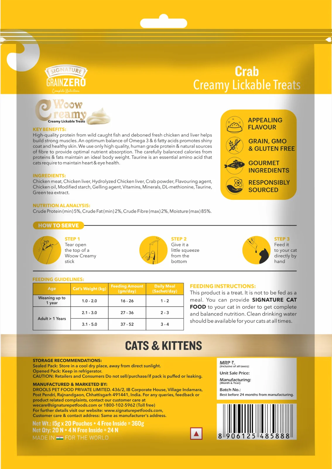 Signature Grain Zero Crab Lickable Creamy Cat Treats - Image 6