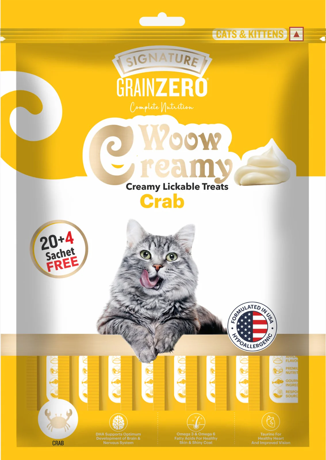 Signature Grain Zero Crab Lickable Creamy Cat Treats - Image 7