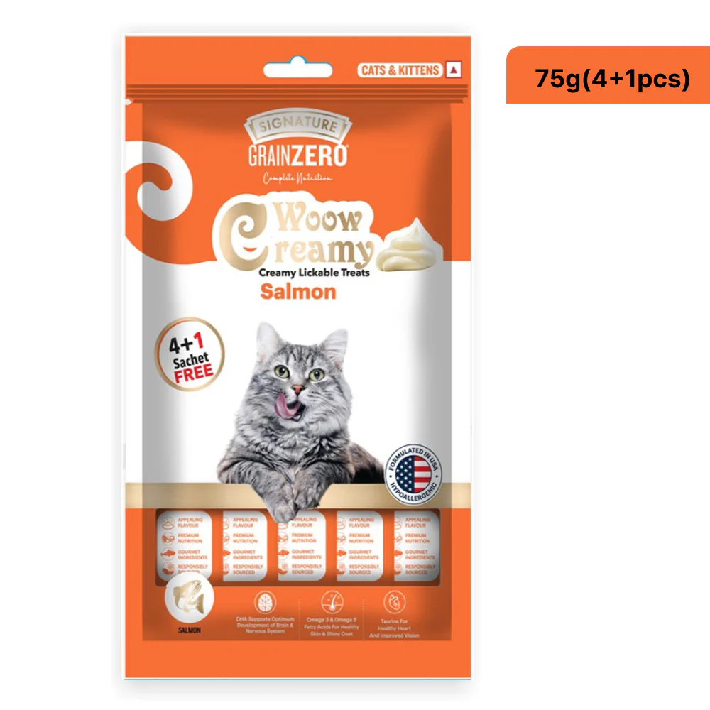 Signature Grain Zero Crab, Salmon, Chicken and Liver Lickable Creamy Cat Treats Combo - Image 7