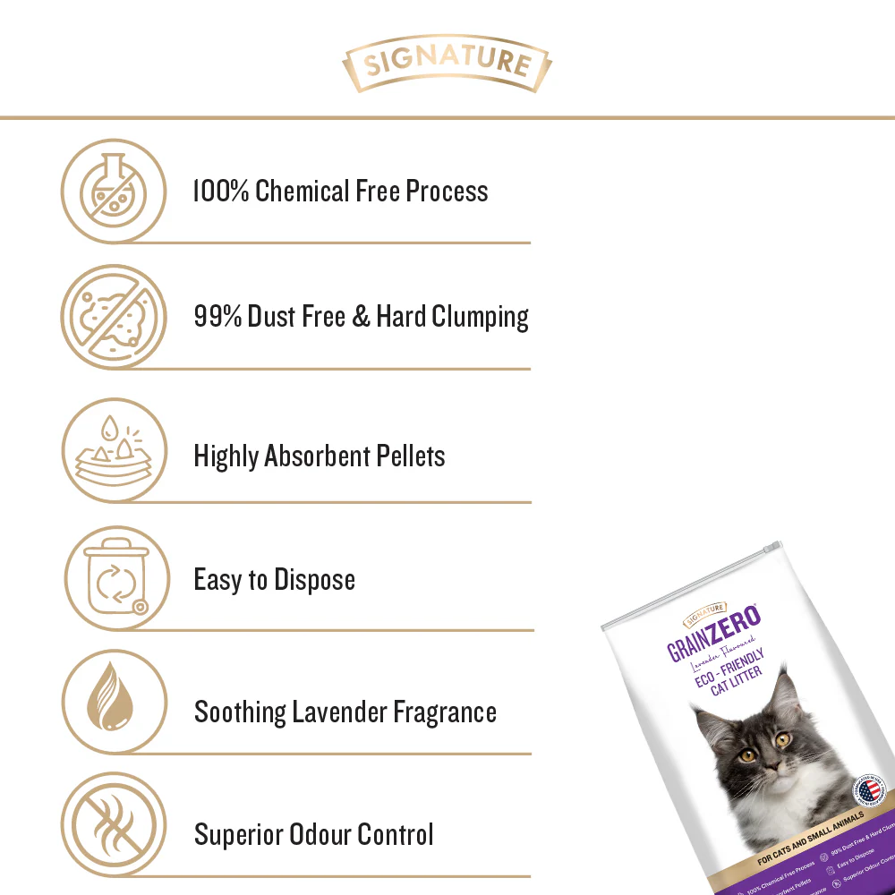 Signature Grain Zero Lavender Scented Cat Litter - Image 2