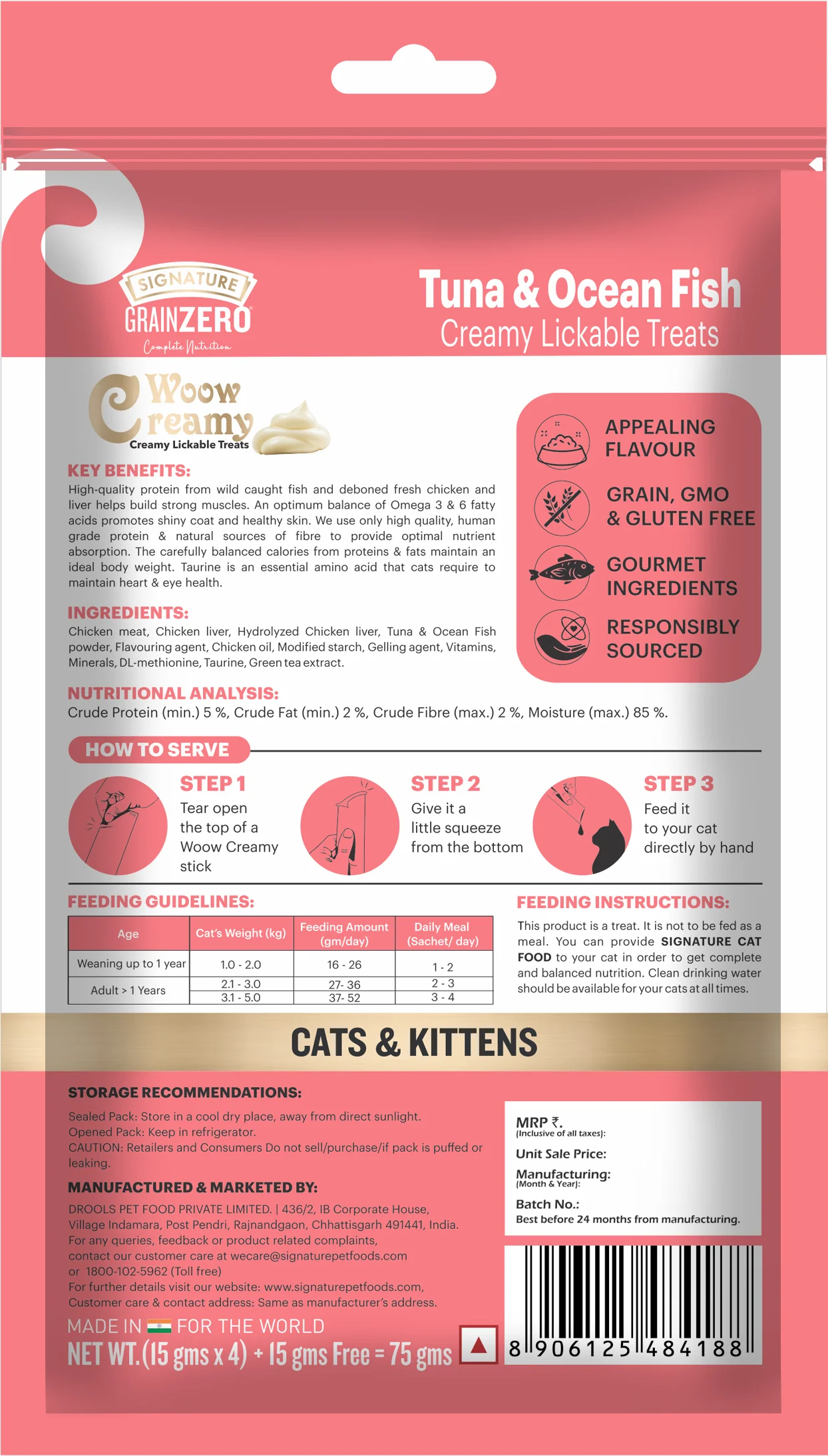 Signature Grain Zero Mackerel Adult All Breed Adult Cat Dry Food - Image 10