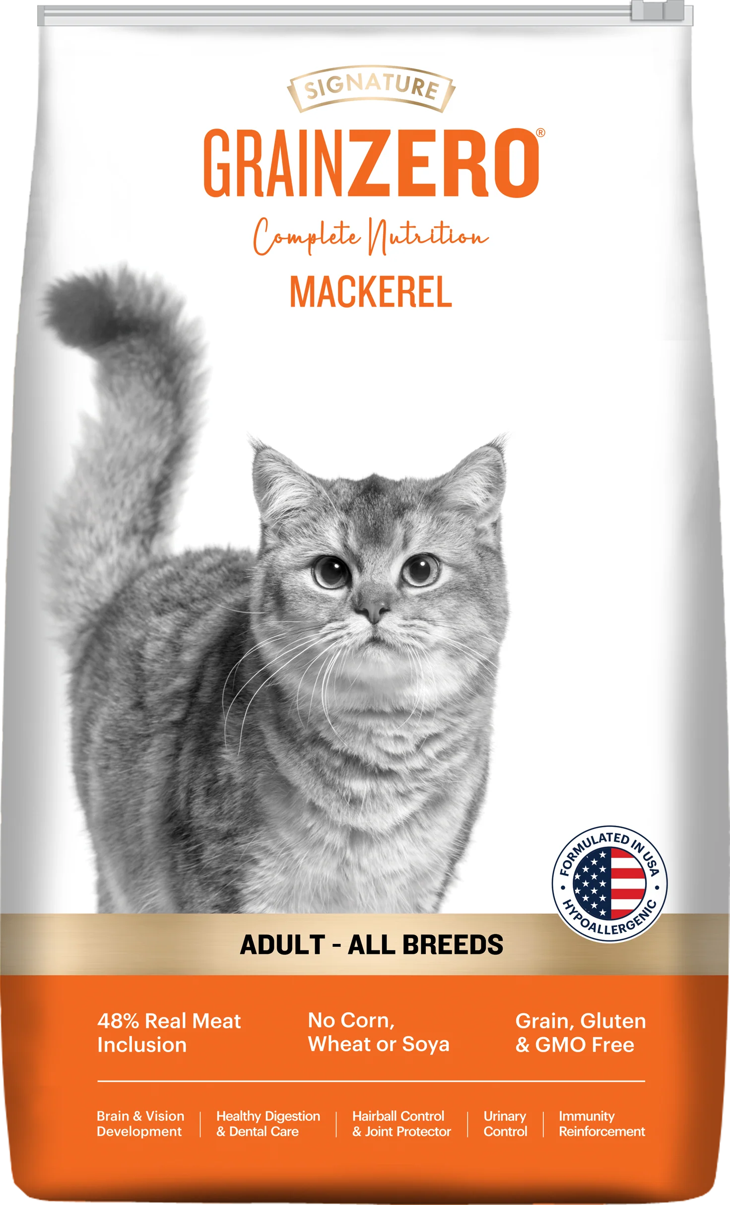 Signature Grain Zero Mackerel Adult All Breed Adult Cat Dry Food - Image 7