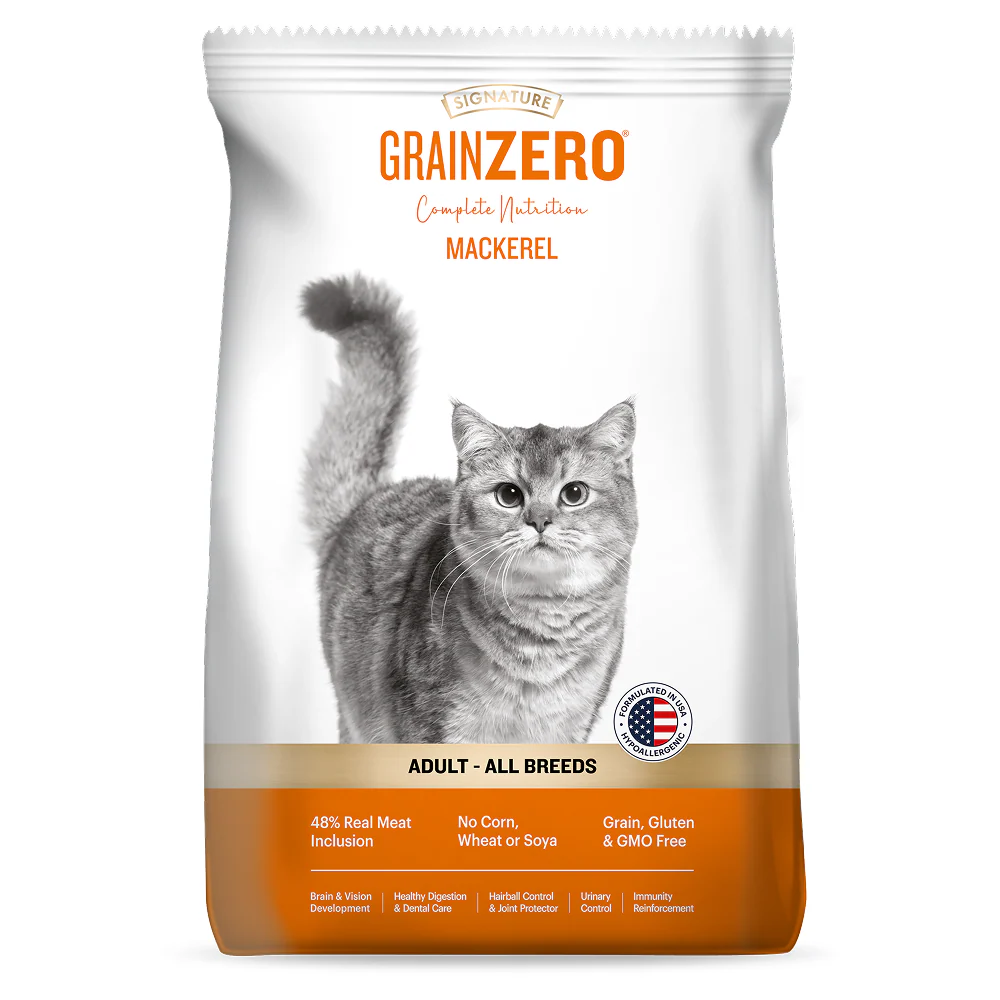 Signature Grain Zero Mackerel Adult All Breed Adult Cat Dry Food - Image 9