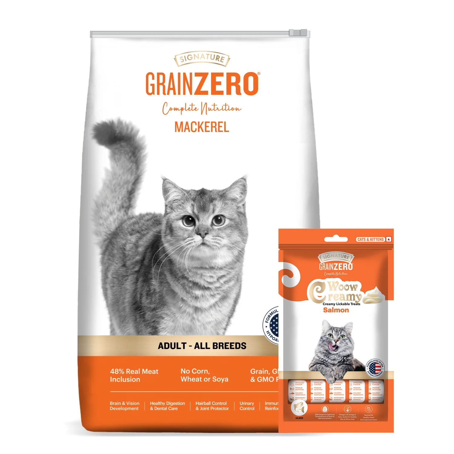 Signature Grain Zero Mackerel Adult All Breed Adult Cat Dry Food - Image 3