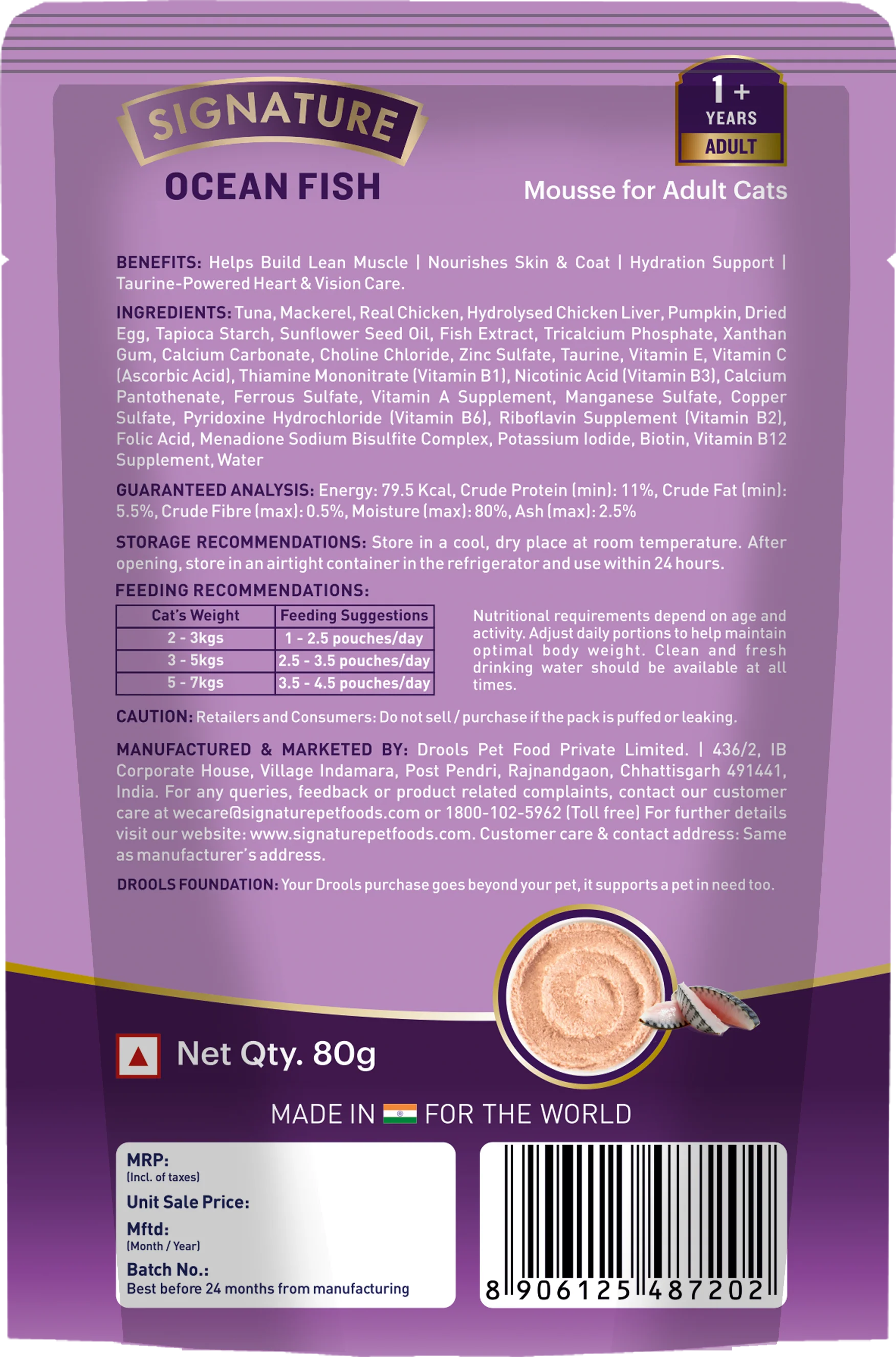 Signature Grain Zero Ocean Fish Mousse Adult Cat Wet Food - Image 6