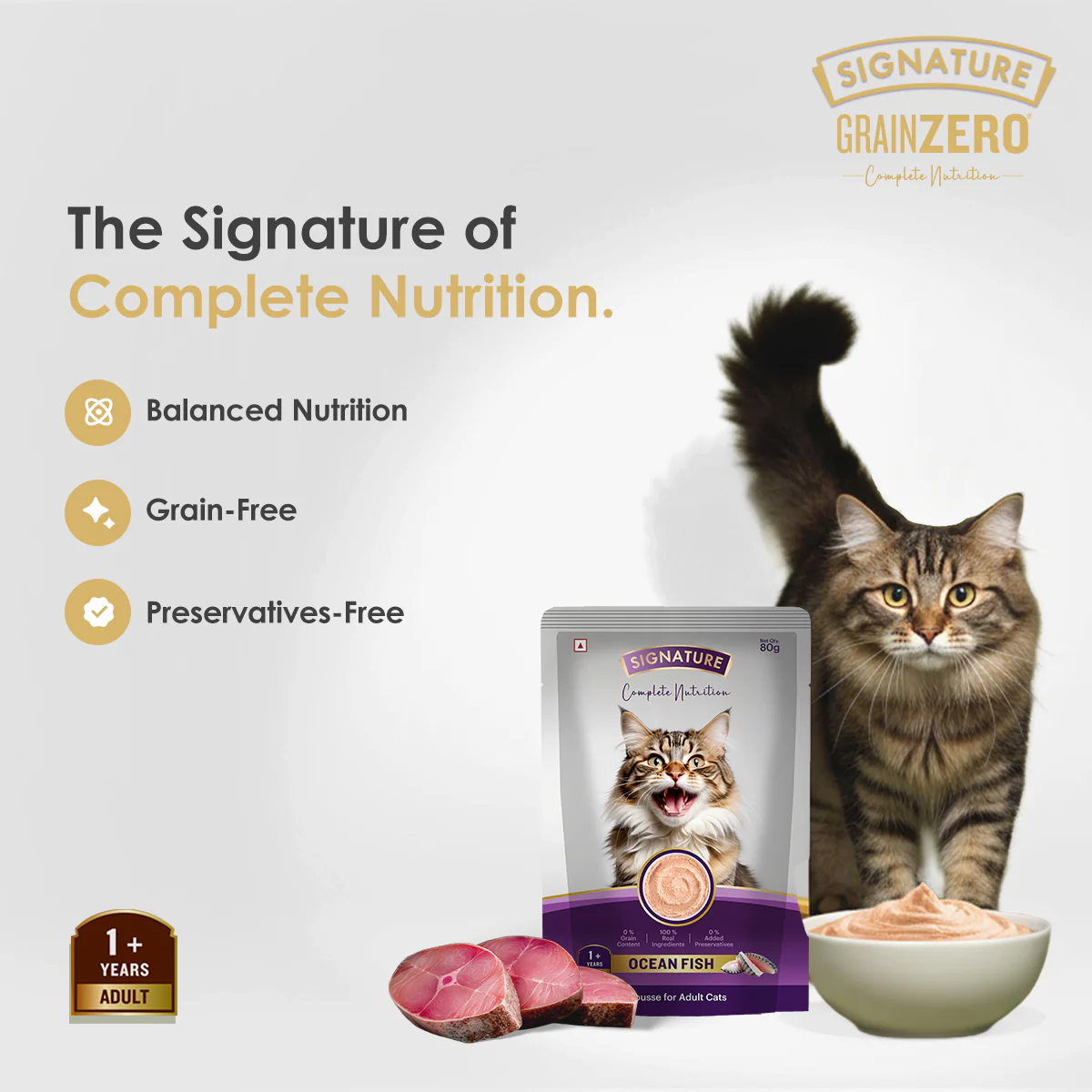 Signature Grain Zero Ocean Fish Mousse Adult Cat Wet Food - Image 8
