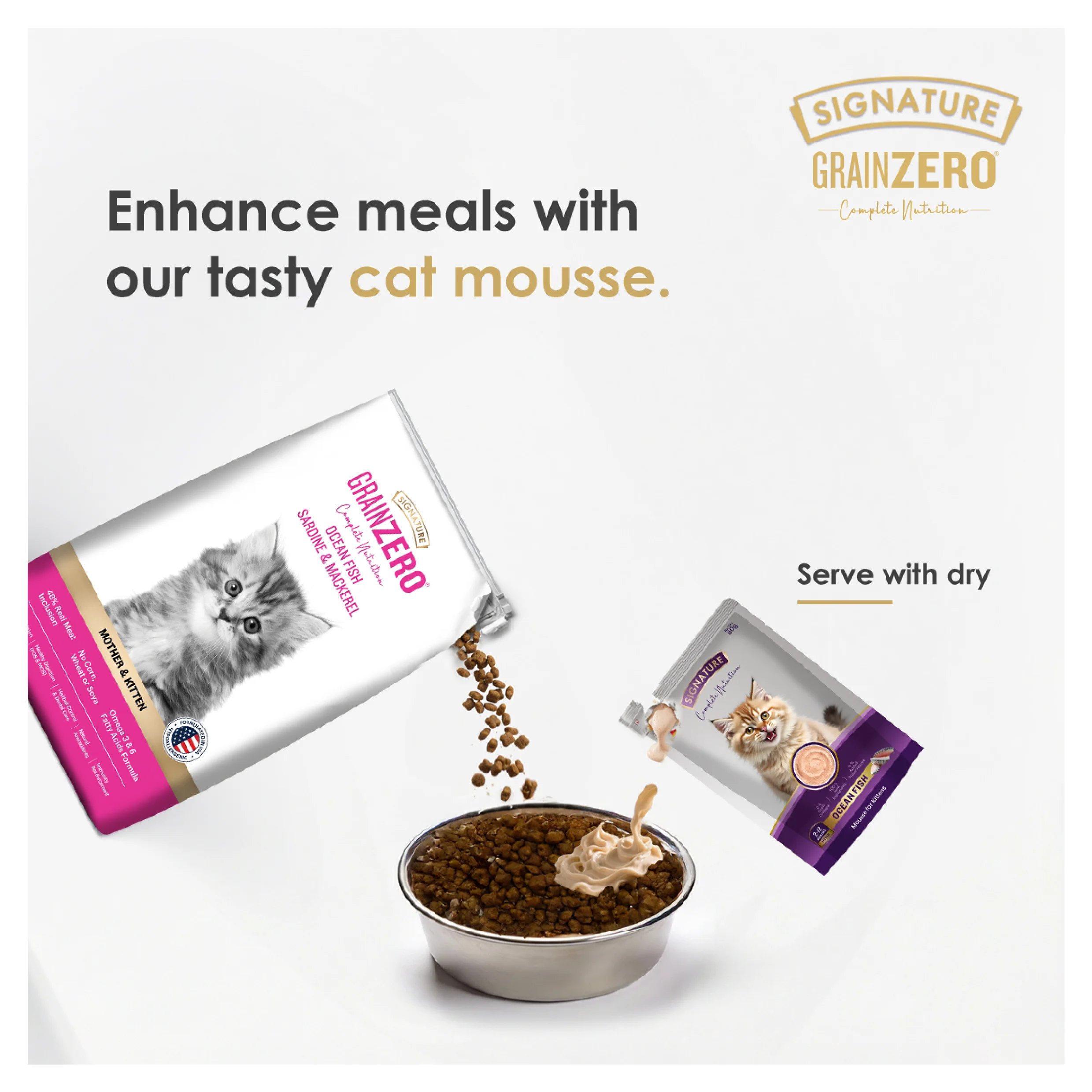 Signature Grain Zero Ocean Fish Mousse Kitten Cat Wet Food - Image 8